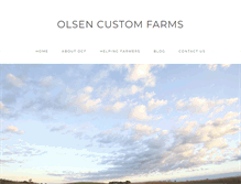 Tablet Screenshot of olsencustomfarms.com